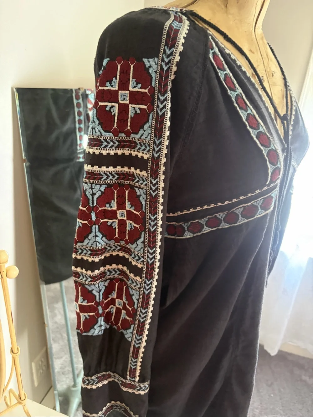 Free People All My Life Embroidered Tunic Dress